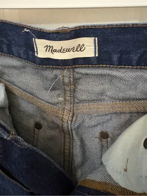 NWOT Madewell The Perfect Vintage Full Length High Ride Jean in Dark Wash thumbnail 6