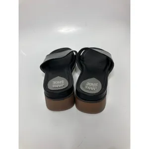 Jane and the Shoe Hannah Sandals Womens 8 Black Excellent Croc Platform Slides thumbnail 4