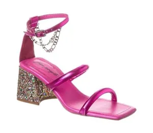 Free People Parker Hot Pink Chain Square Toe Heels thumbnail 7