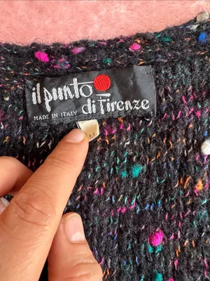VTG Il Punto Di Firenze Made in Italy Speckled Confetti Knit Sweater Vest size M thumbnail 2