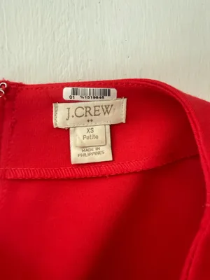 J crew red dress size Xs petite thumbnail 2