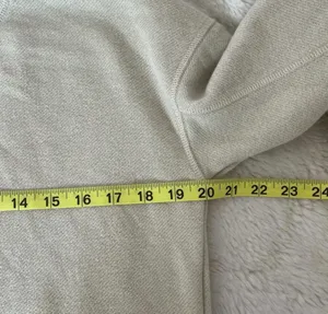 American Eagle Terry Cloth Sweatshirt Cream Gold Metallic Pullover thumbnail 9