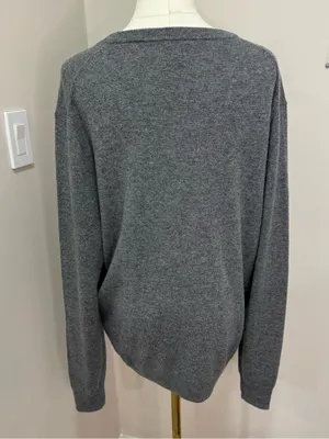 Grey 100% cashmere sweater by J Crew Large thumbnail 4