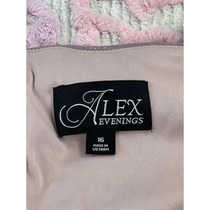 Alex Evenings Mauve Sparkle Ruched Off Shoulder‎ Gown Formal Evening Dress 16 thumbnail 8
