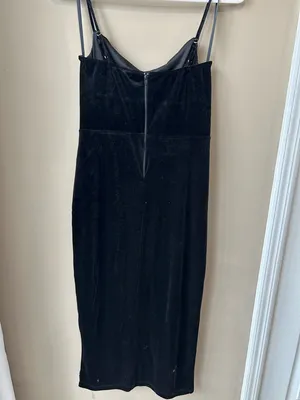 Windsor cowl neck velvet midi dress thumbnail 3