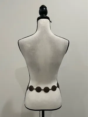 Metal Adjustable Belt Brown Size 45” thumbnail 3