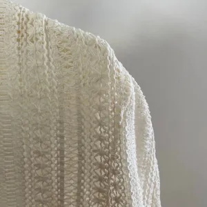 Easy Clothes Crochet Lace Boho Blouse Cream M/L NWT thumbnail 7