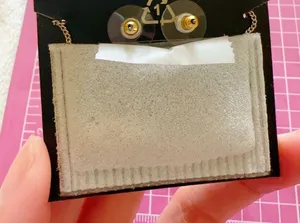Givenchy square diamond paved stud earrings & necklace set thumbnail 3