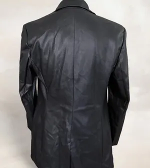Express Black Faux Leather Blazer thumbnail 5