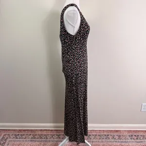 Rails Womens Black Ditsy Floral V-Neck Sleeveless Maxi Slip Dress Size Medium thumbnail 2