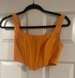 Corset Crop Top Orange Size 2 thumbnail 2