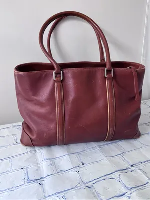 Vintage Coach Hamptons Leather Tote Bag 7515 Chestnut Brown Business Carryall thumbnail 5