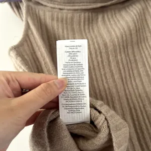 Abercrombie & Fitch Ribbed Folded Over Knit Sweater Top Size S thumbnail 8