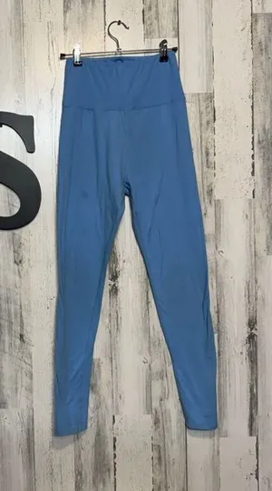 Blue work out leggings Blue thumbnail 1