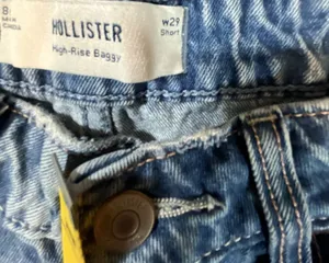 Hollister High-Rise Baggy Jeans Light Wash W29 Short thumbnail 7