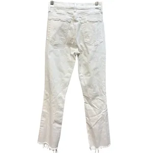 MOTHER The Tripper Ankle Fray Jeans White Distressed High Rise Button‎ Fly 27 thumbnail 2