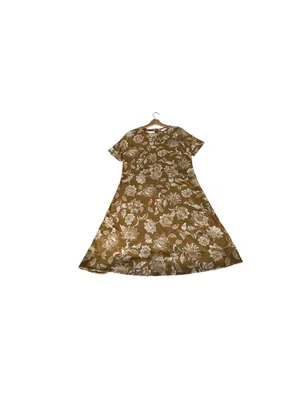 LOFT Womens XS Brown Floral A-Line Dress NWT Cottagecore 90s Butter Mom Fall thumbnail 6