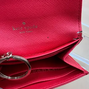 A Very Sweet Kate Spade Leather Bright Red Small ID wallet thumbnail 6