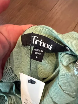 Trixxi Sage Twisted Front Maxi Dress in Size Large NWT - C70-030 thumbnail 4