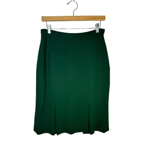 Doncaster Skirt Womens Size 6 Green A-Line Midi Pleated Hem Work Formal thumbnail 4