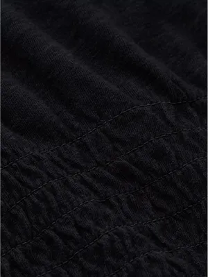 AE Aerie Smocked T-Shirt American Eagle NWT True Black Large thumbnail 5