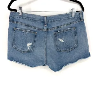 Rag & Bone Jean Shorts Gunner Distressed 30 Blue Raw Hem Cut Off Premium Denim thumbnail 4