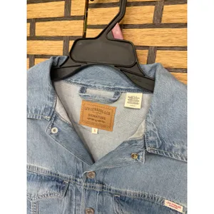 Levi Strauss & Co Denim Crop Jacket‎ Size Small Blue thumbnail 3