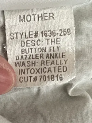 Mother Superior The dazzler Button Fly Ankle Really Intoxicated Size 25 Women thumbnail 11