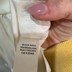 Black Halo Dixie‎ Tiered Crepe Dress White, size Large thumbnail 6