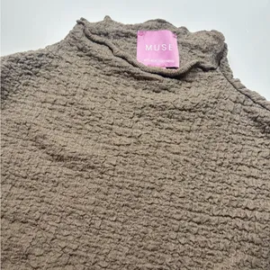 Sleeveless Textured Knit Dress in Taupe Muse Republic Clothing thumbnail 2