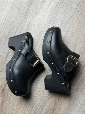 Steve Madden Leather Studded Platform Clogs – Women’s Size 6M thumbnail 8
