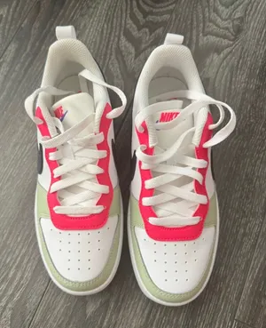 Nike Court Borough Low Recraft GS 'Honeydew Pink Ultramarine' sneakers, NEW thumbnail 1