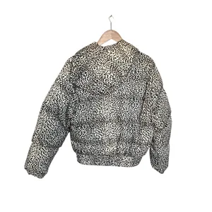 Adika Women’s Campbell Full Zip Hooded Puffer Jacket Cheetah Print Size L thumbnail 2