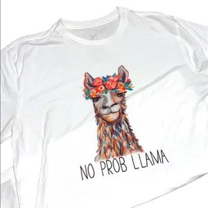 No Problem Llama graphic T thumbnail 2