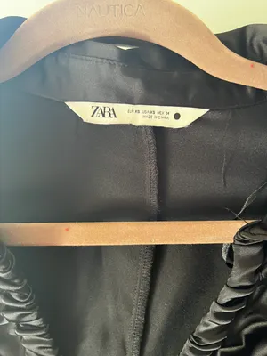 Satin Black Blouse Size XS thumbnail 3