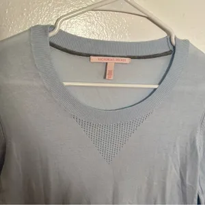 Victoria's‎ Secret Women's Size Small Crewneck Sweater Light Blue Semi-Sheer thumbnail 3