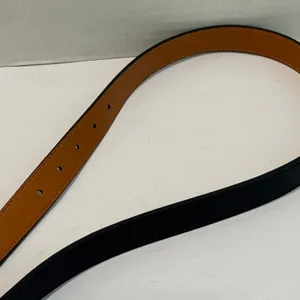 Reversible Belt Womens S 28 Black Brown Rotating Antique Brass‎ Buckle Office thumbnail 4