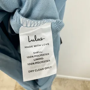 Lulus Heavenly Hues Light Blue Maxi Dress Chiffon Bridesmaid Formal Small NWT thumbnail 9