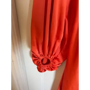 Significant Other Lara Bright‎ Orange Long Sleeve Satin Dress size US4 thumbnail 3