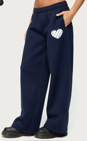 Edikted heart sweatpants thumbnail 1