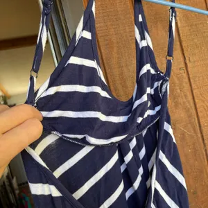 Navy and White Striped Maxi Dress Blue Size 0 thumbnail 3