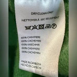 Anthropologie Cashmere Alani Cropped Crew Neck Sweater Pilcro Green Milan L thumbnail 6