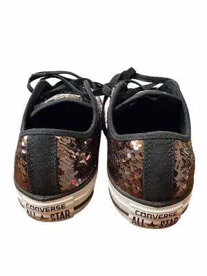 Converse Chuck Taylor All Star Sequin Sneakers Women’s 8 Gunmetal Black thumbnail 7