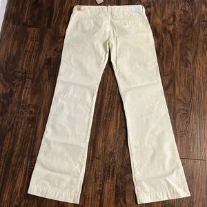 NWT Hollister Off White Beige Betty Cotton Lowrise Pants Size 3 thumbnail 6