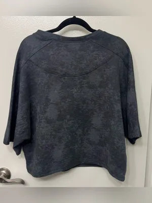 NWT Anthropologie Daily Practice Washed Short Sleeve Sweatshirt thumbnail 3