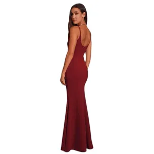 Lulus - Infinite Glory Wine Red Maxi Dress Sz L thumbnail 2