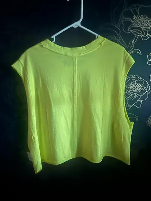 Free People Top- Neon Yellow - NWT- SZ M thumbnail 2