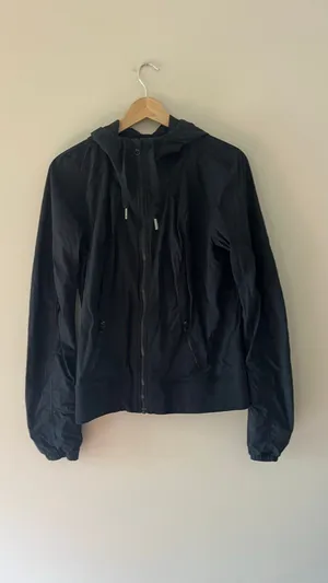 Lululemon Black Street To Studio Oversized Gathered Jacket Sz 12 thumbnail 2