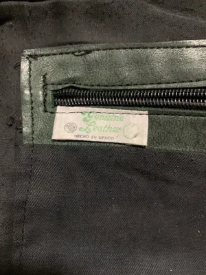 Dark green leather hobo shoulder bag purse thumbnail 8
