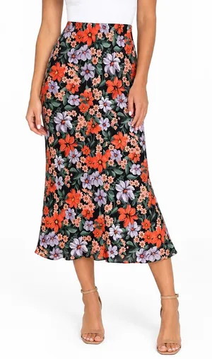 Abel The Label Anthropologie Floral Smocked Maxi Skirt medium thumbnail 1
